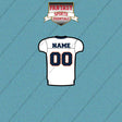 2000s Denver Broncos Personalized Away Jersey Car Decals