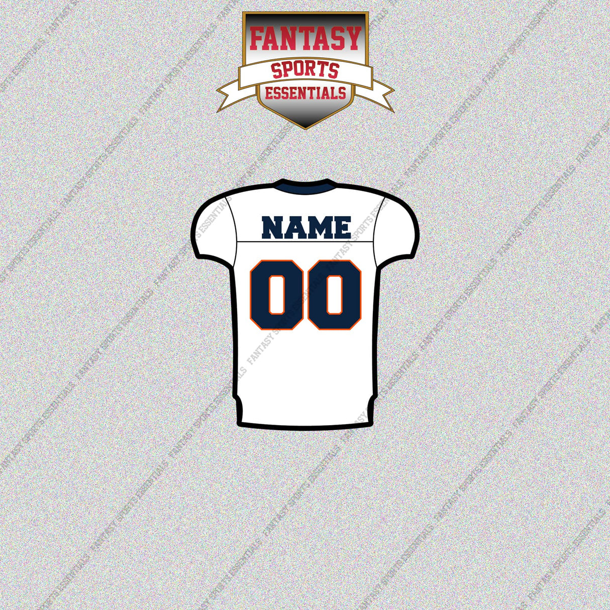 2000s Denver Broncos Personalized Away Jersey Glossy Stickers