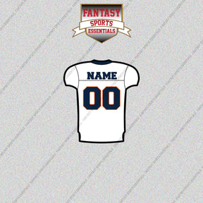 2000s Denver Broncos Personalized Away Jersey Glossy Stickers
