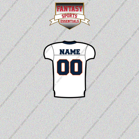 2000s Denver Broncos Personalized Away Jersey Glossy Stickers