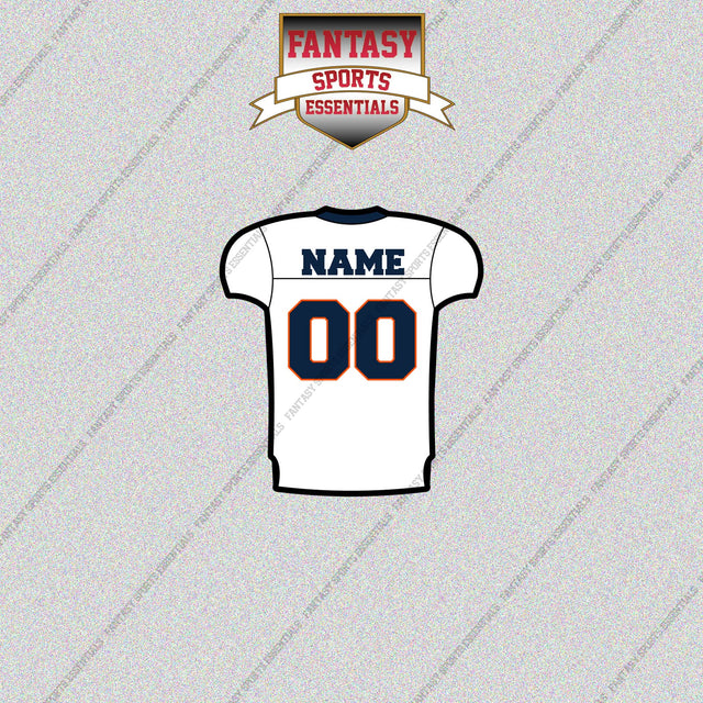 2000s Denver Broncos Personalized Away Jersey Glossy Stickers