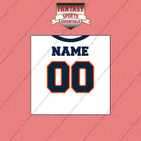 2000s Denver Broncos Personalized Away Jersey Wall Art Prints