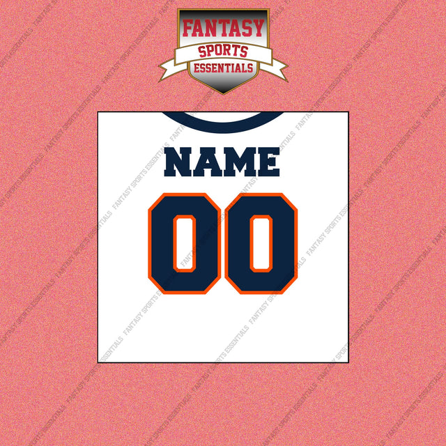 2000s Denver Broncos Personalized Away Jersey Wall Art Prints