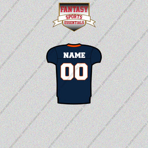 2000s Denver Broncos Personalized Home Jersey Glossy Stickers