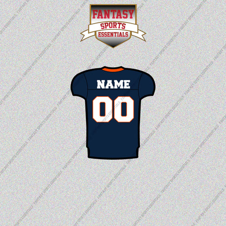 2000s Denver Broncos Personalized Home Jersey Glossy Stickers