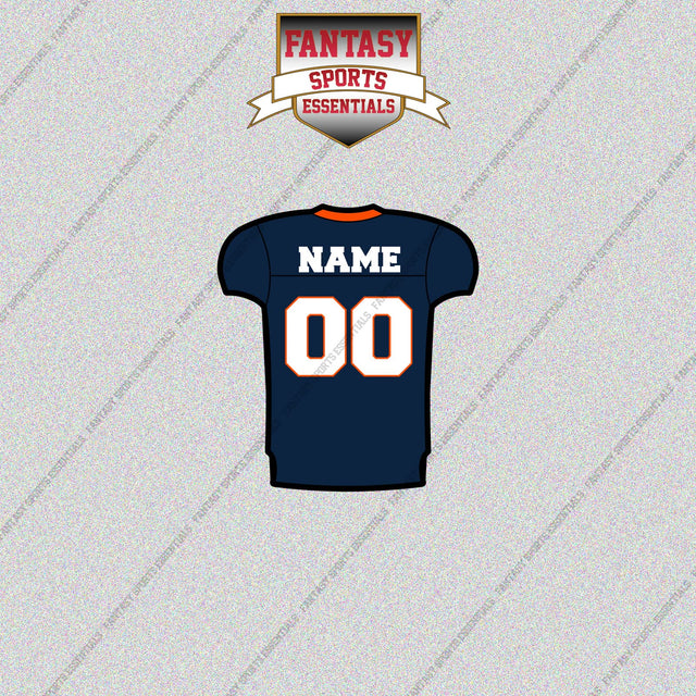 2000s Denver Broncos Personalized Home Jersey Glossy Stickers