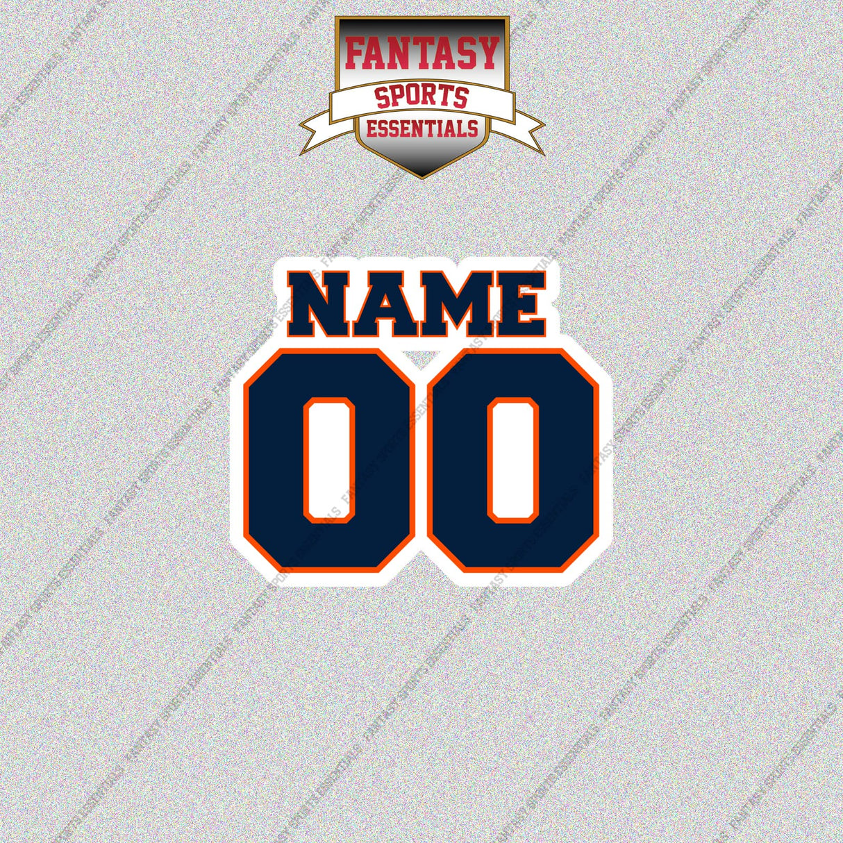2000s Denver Broncos Personalized Name and Number Glossy Stickers