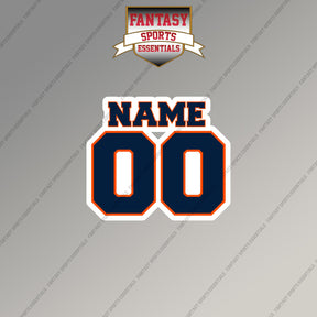 2000s Denver Broncos Personalized Name and Number Magnets