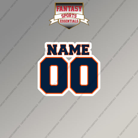 2000s Denver Broncos Personalized Name and Number Magnets