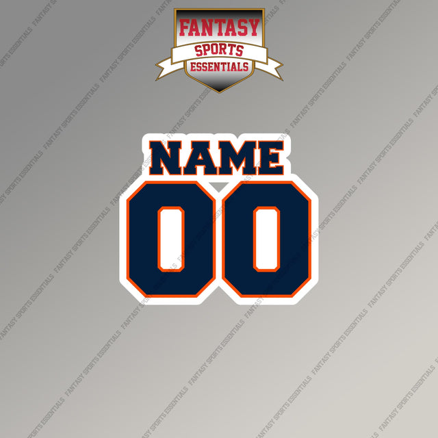 2000s Denver Broncos Personalized Name and Number Magnets