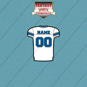 2000s Detroit Lions Personalized Away Jersey Car Decals