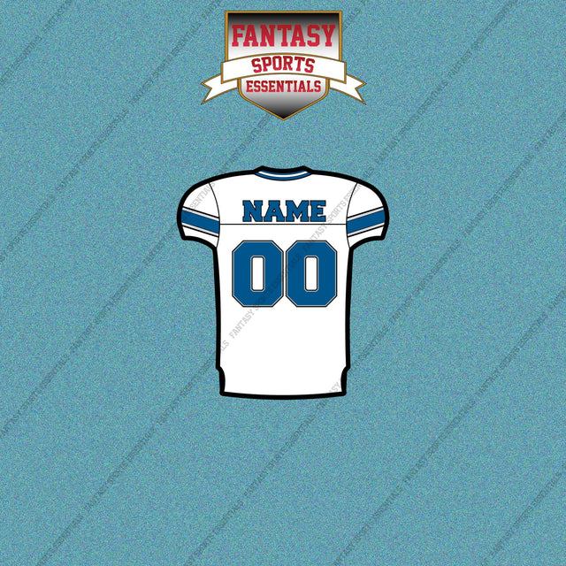 2000s Detroit Lions Personalized Away Jersey Car Decals