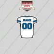 2000s Detroit Lions Personalized Away Jersey Glossy Stickers