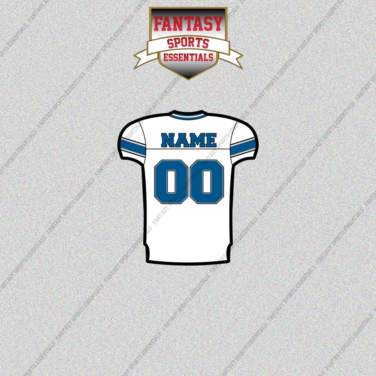 2000s Detroit Lions Personalized Away Jersey Glossy Stickers