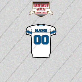 2000s Detroit Lions Personalized Away Jersey Glossy Stickers