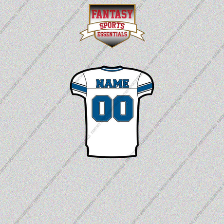 2000s Detroit Lions Personalized Away Jersey Glossy Stickers