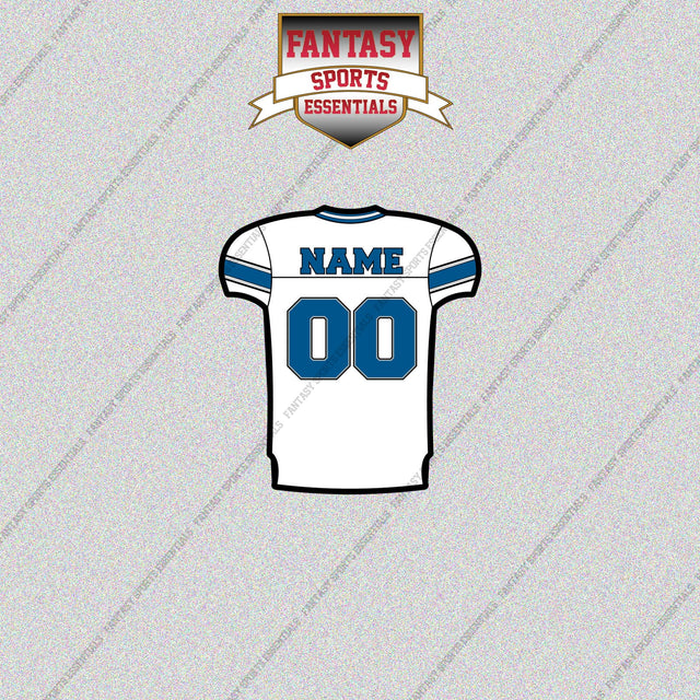2000s Detroit Lions Personalized Away Jersey Glossy Stickers