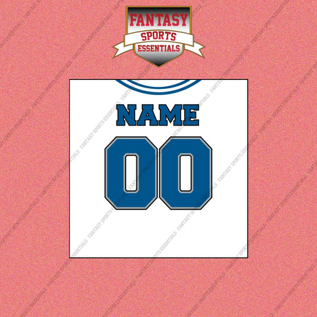 2000s Detroit Lions Personalized Away Jersey Wall Art Prints