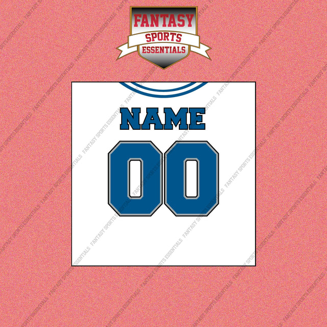 2000s Detroit Lions Personalized Away Jersey Wall Art Prints