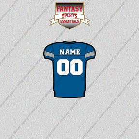 2000s Detroit Lions Personalized Home Jersey Glossy Stickers