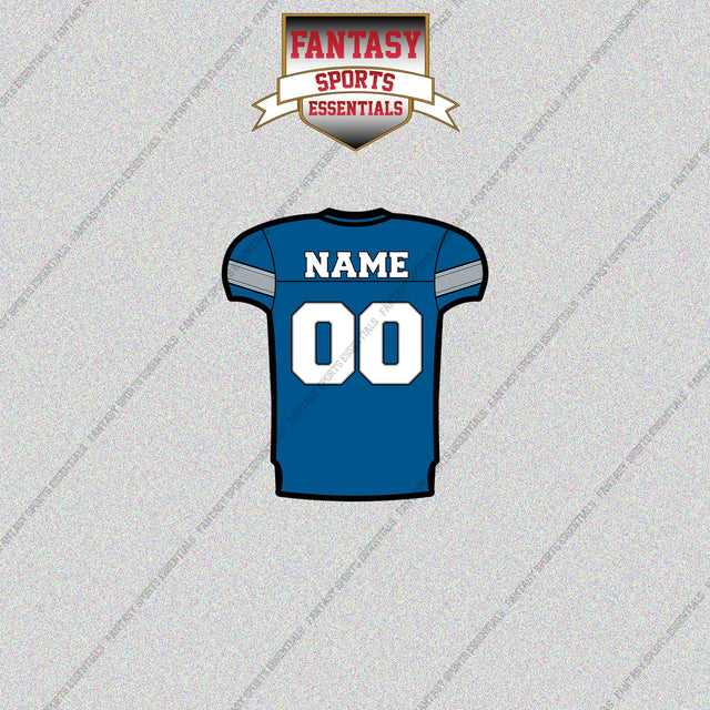 2000s Detroit Lions Personalized Home Jersey Glossy Stickers