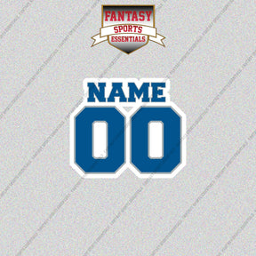 2000s Detroit Lions Personalized Name and Number Glossy Stickers