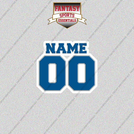 2000s Detroit Lions Personalized Name and Number Glossy Stickers