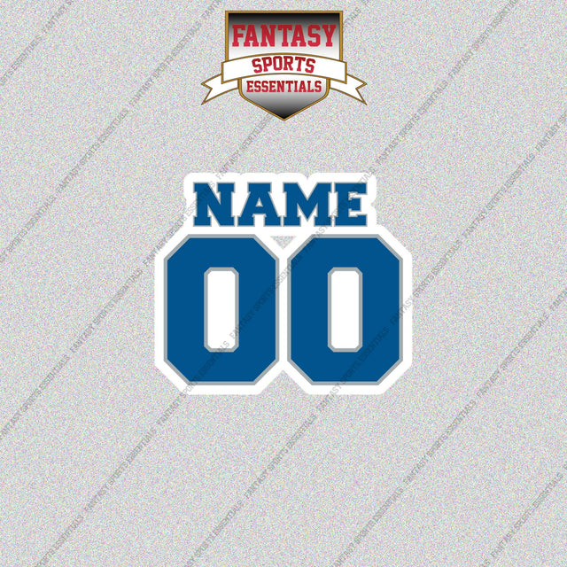 2000s Detroit Lions Personalized Name and Number Glossy Stickers