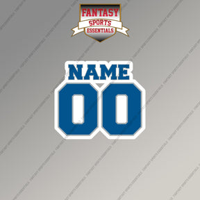 2000s Detroit Lions Personalized Name and Number Magnets