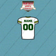 2000s Green Bay Packers Personalized Away Jersey Car Decals