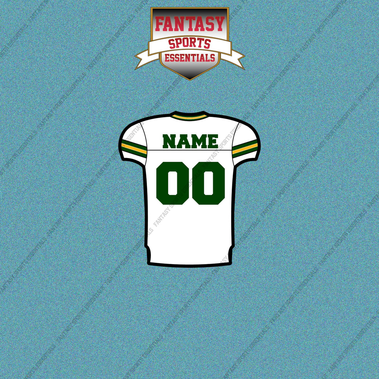 2000s Green Bay Packers Personalized Away Jersey Car Decals