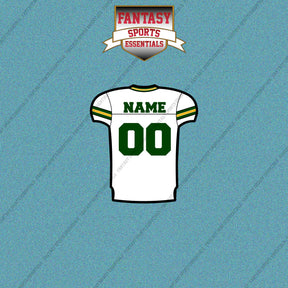 2000s Green Bay Packers Personalized Away Jersey Car Decals