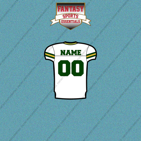 2000s Green Bay Packers Personalized Away Jersey Car Decals