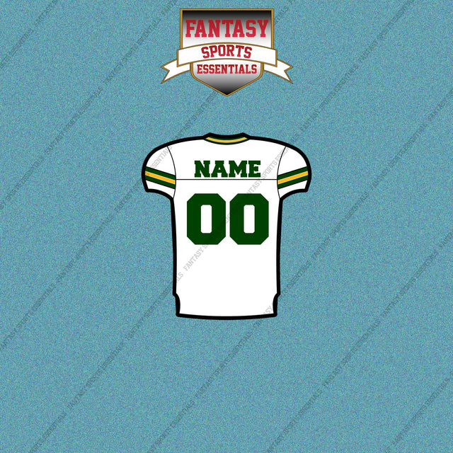 2000s Green Bay Packers Personalized Away Jersey Car Decals