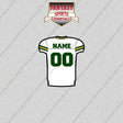 2000s Green Bay Packers Personalized Away Jersey Glossy Stickers