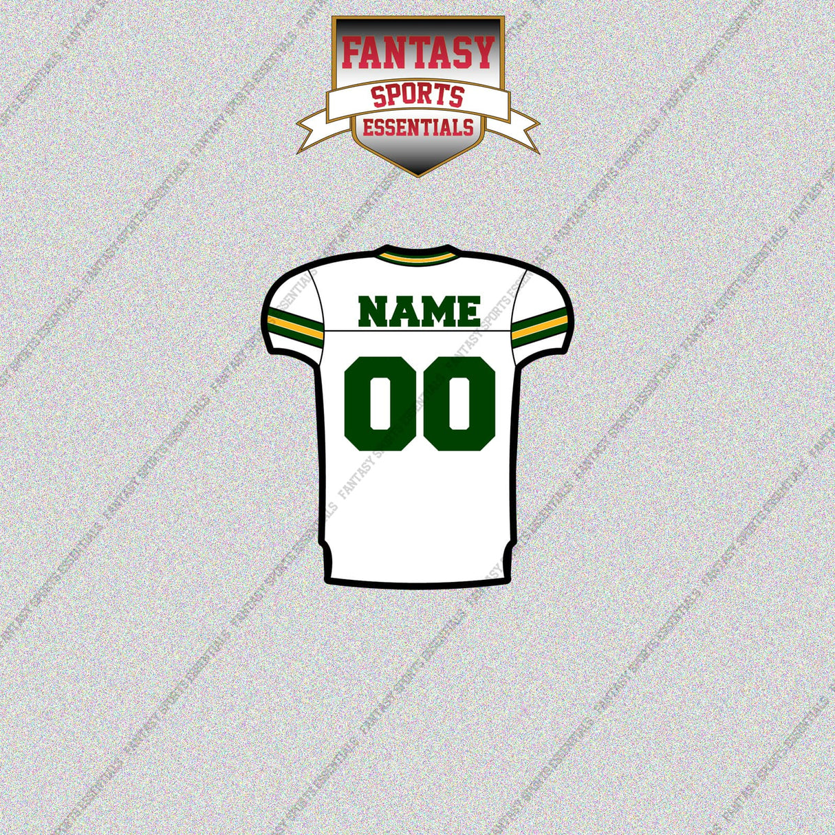 2000s Green Bay Packers Personalized Away Jersey Glossy Stickers