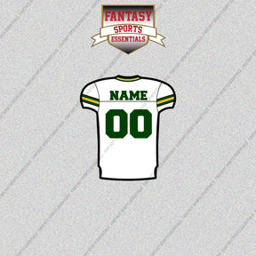 2000s Green Bay Packers Personalized Away Jersey Glossy Stickers
