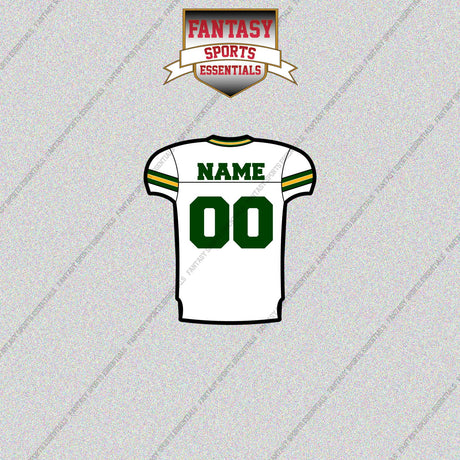2000s Green Bay Packers Personalized Away Jersey Glossy Stickers