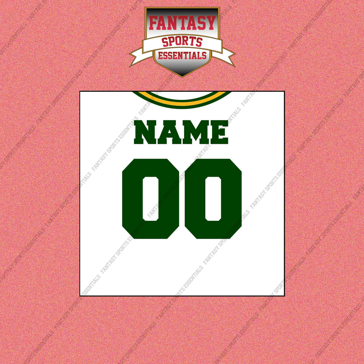 2000s Green Bay Packers Personalized Away Jersey Wall Art Prints