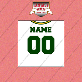 2000s Green Bay Packers Personalized Away Jersey Wall Art Prints