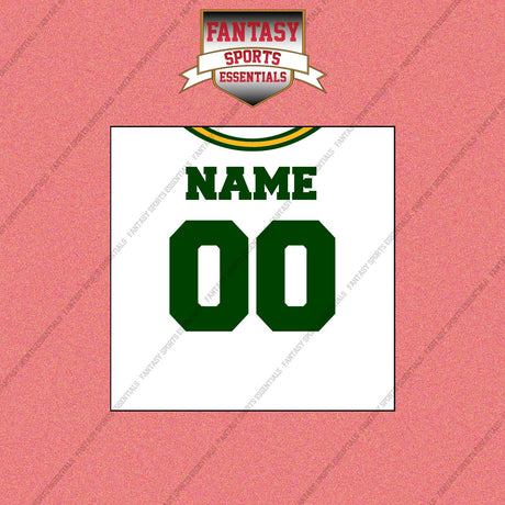 2000s Green Bay Packers Personalized Away Jersey Wall Art Prints