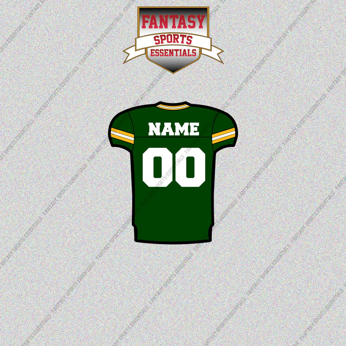 2000s Green Bay Packers Personalized Home Jersey Glossy Stickers