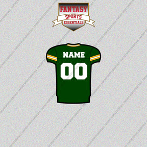 2000s Green Bay Packers Personalized Home Jersey Glossy Stickers