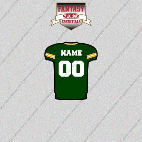 2000s Green Bay Packers Personalized Home Jersey Glossy Stickers