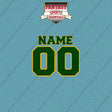 2000s Green Bay Packers Personalized Name and Number Car Decals