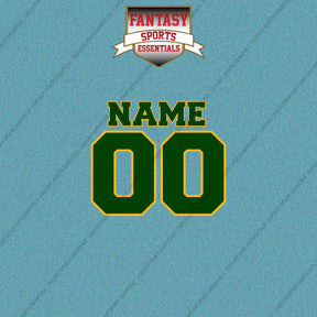 2000s Green Bay Packers Personalized Name and Number Car Decals