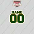 2000s Green Bay Packers Personalized Name and Number Glossy Stickers