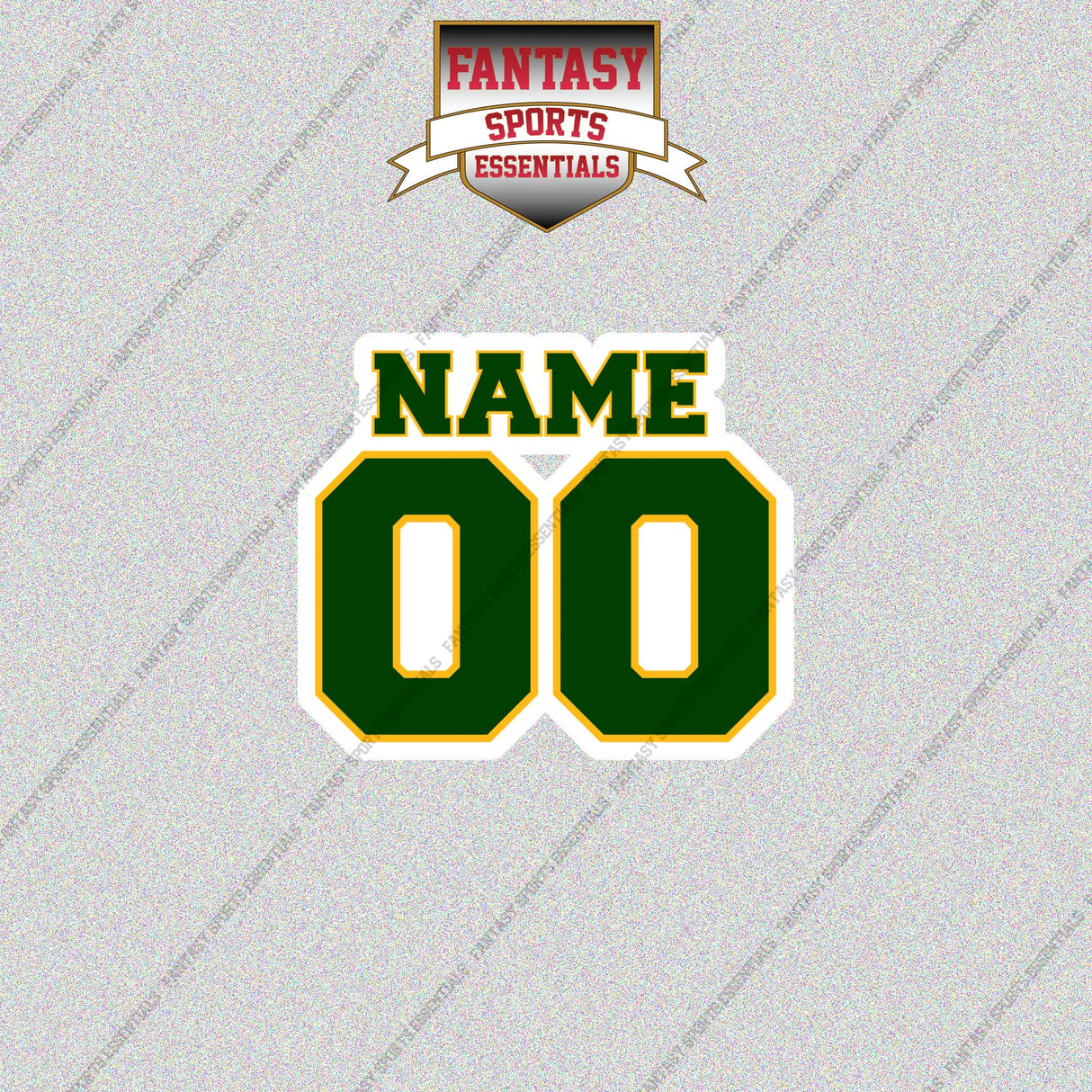 2000s Green Bay Packers Personalized Name and Number Glossy Stickers