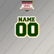 2000s Green Bay Packers Personalized Name and Number Magnets