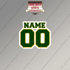 2000s Green Bay Packers Personalized Name and Number Magnets